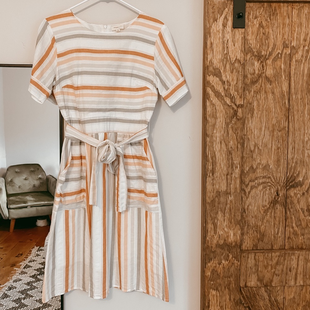 Striped midi dress
